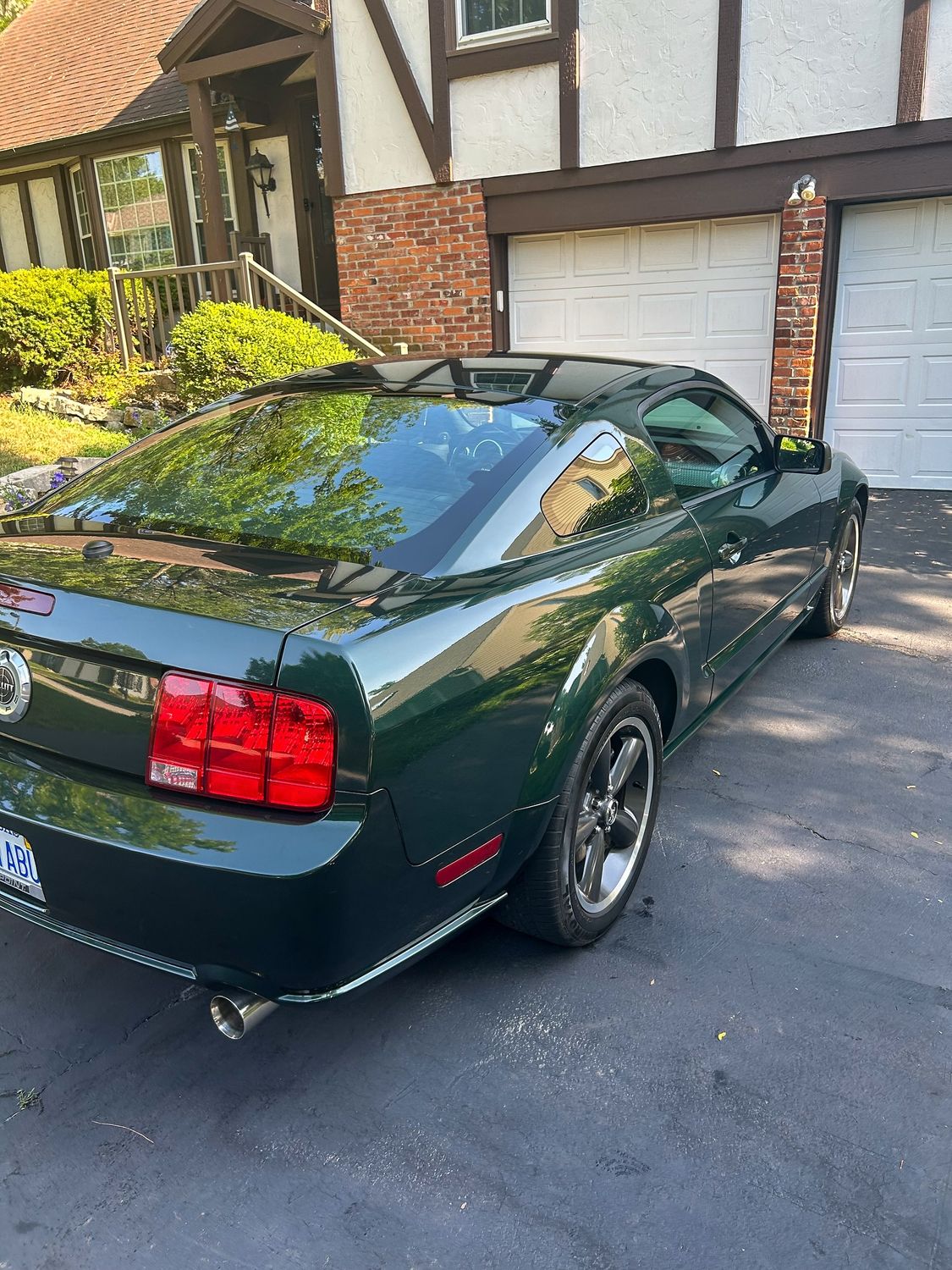 Mustang Bullitt rear three-quarter, exterior detailed
